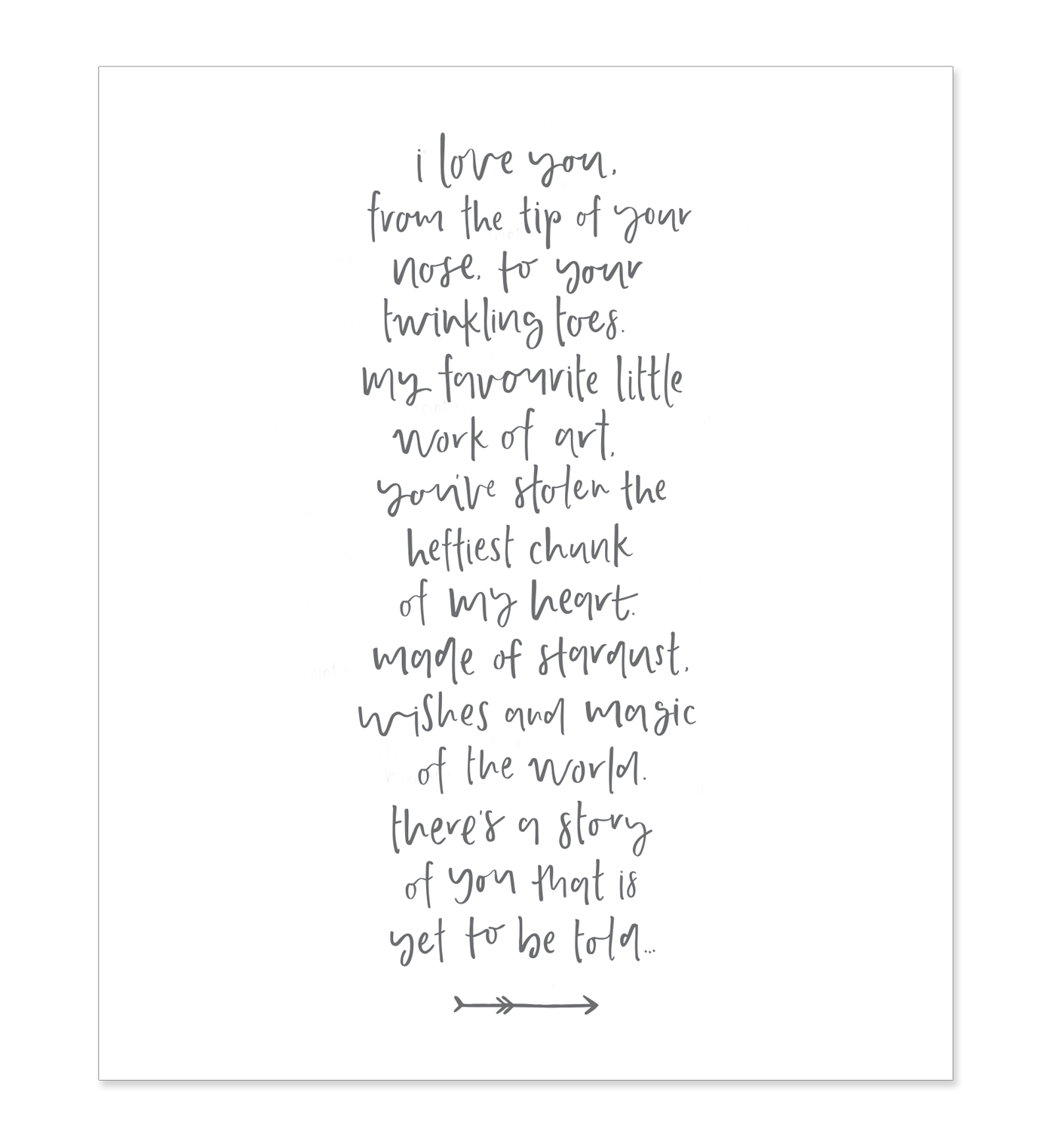 A black and white print with quotes featured in Emma Kate Co.'s Little Dreamer Baby Journal.